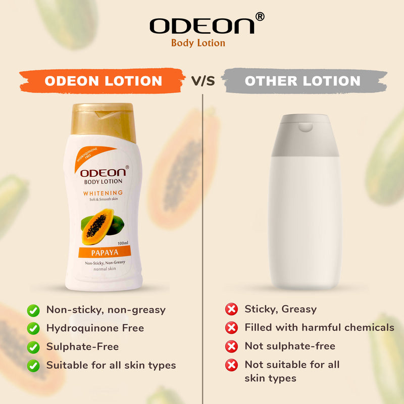 ODEON Whitening Papaya Body Lotion Bottle 100ml