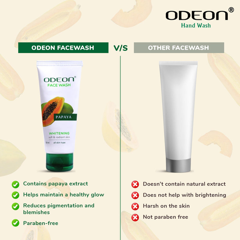 ODEON Lemon FaceWash+ PapayaFaceWash100ml (Combo 50ml each)