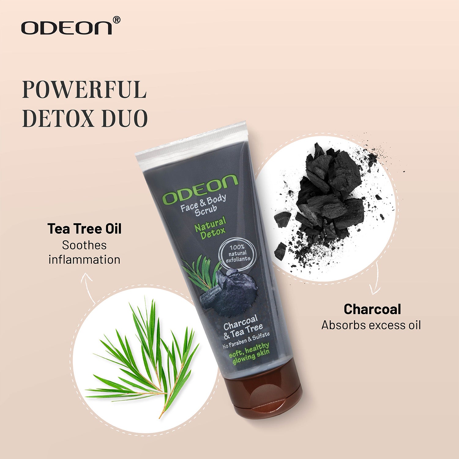 Charcoal & Tea Tree Scrub - 100 ml