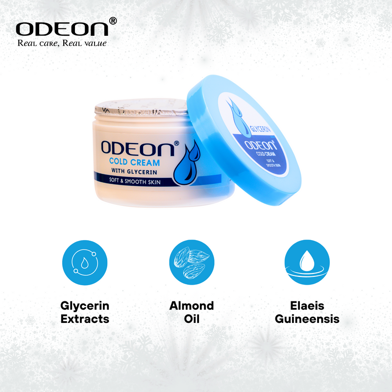 Odeon Cold Winter Cream - 50ml for Face, Hand & Body | Nourish and Revitalize Your Skin with Glycerin, Sweet Almond Oil, and Elaeis Guineensis Oil