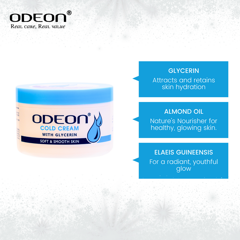 Odeon Cold Winter Cream - 200ml for Face, Hand & Body | Nourish and Revitalize Your Skin with Glycerin, Sweet Almond Oil, and Elaeis Guineensis Oil