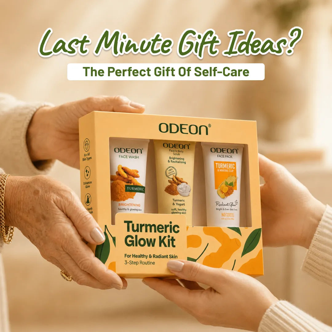 ODEON Turmeric Glow Kit - Home Facial Kit for Glowing Skin
