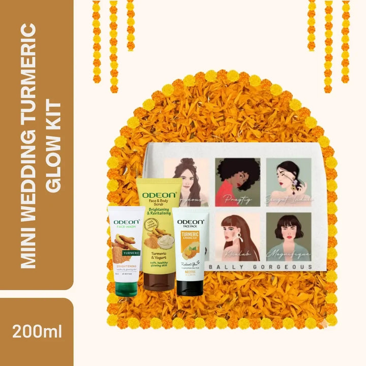 Mini Wedding Turmeric Glow Kit for radiant bridal skin.