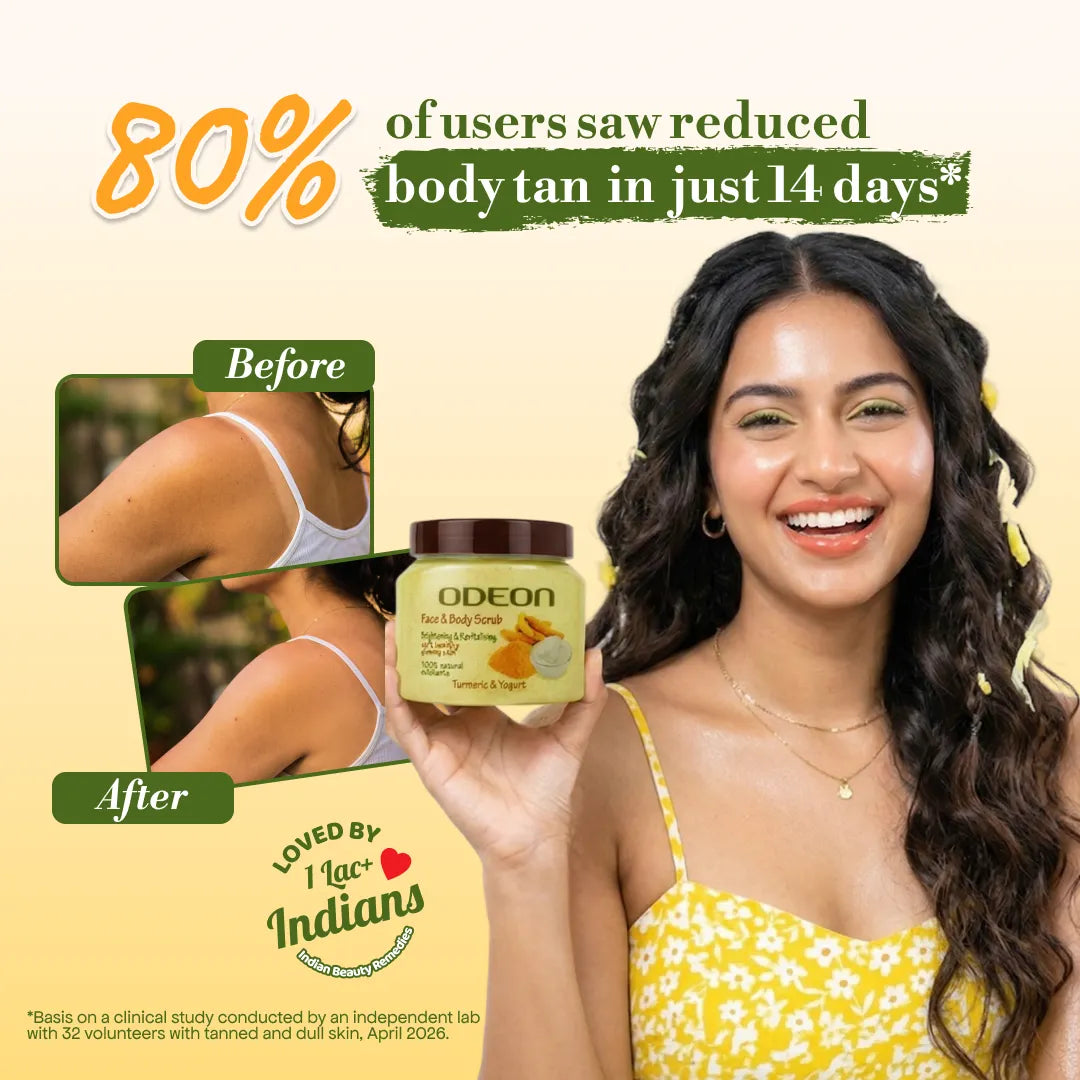 Turmeric Body Care Kit – Body Wash + Body Scrub for Tan Removal