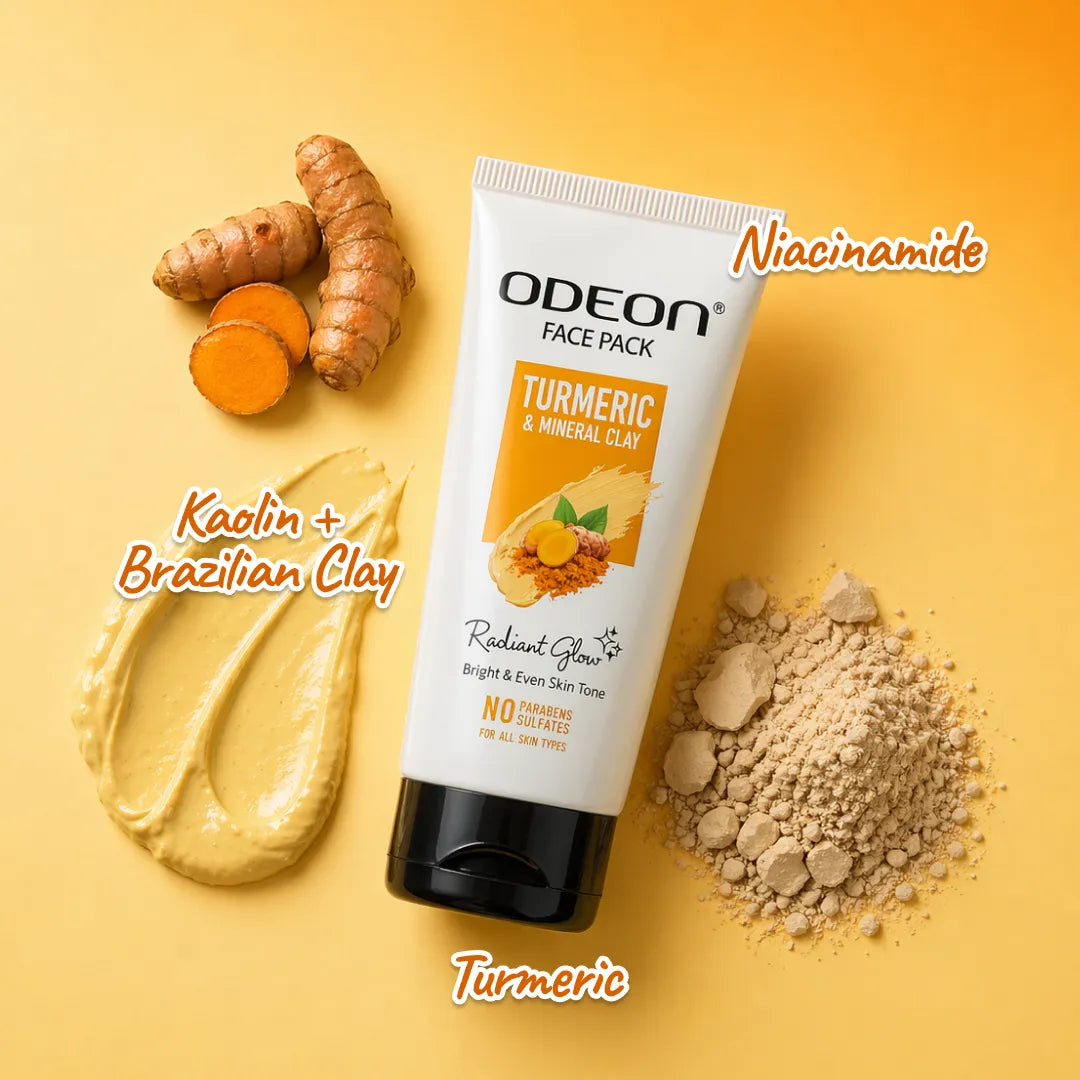 Turmeric & Mineral Clay + Niacinamide  Face Pack – Oil-Free & Visibly Brighter Skin
