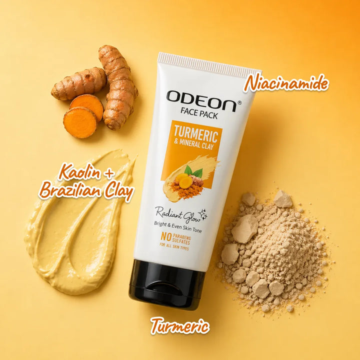 Turmeric & Mineral Clay + Niacinamide  Face Pack – Oil-Free & Visibly Brighter Skin