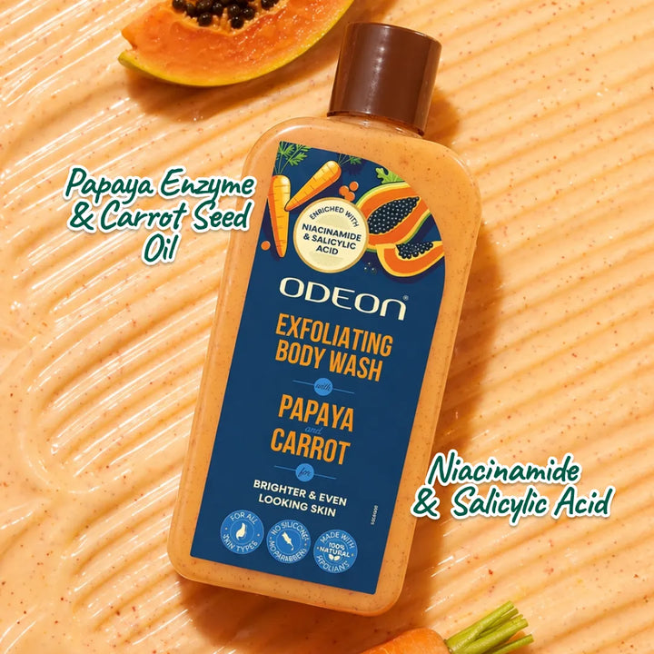 Papaya & Carrot 2-1 Exfoliating Body Wash for Dull & Uneven Skin