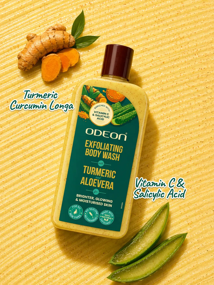 Turmeric & Aloe Vera 2-1 Exfoliating Body Wash for Tan Removal