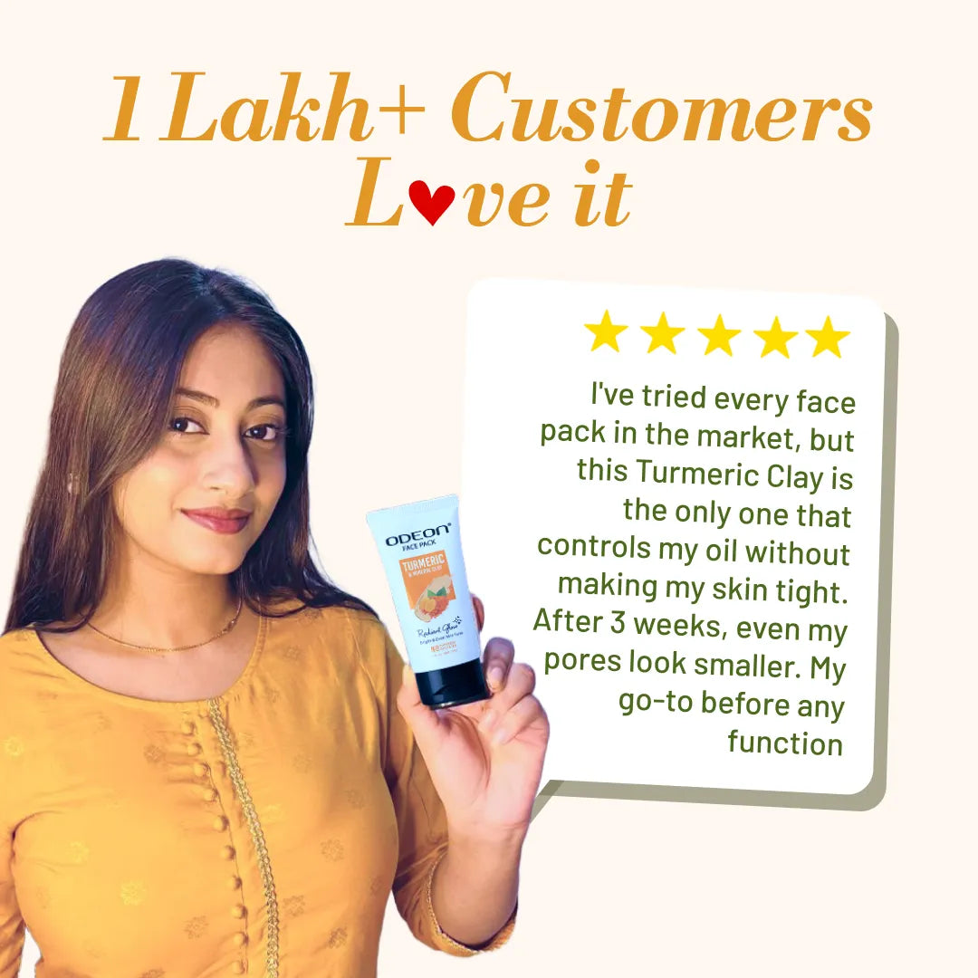 Turmeric & Mineral Clay + Niacinamide  Face Pack – Oil-Free & Visibly Brighter Skin