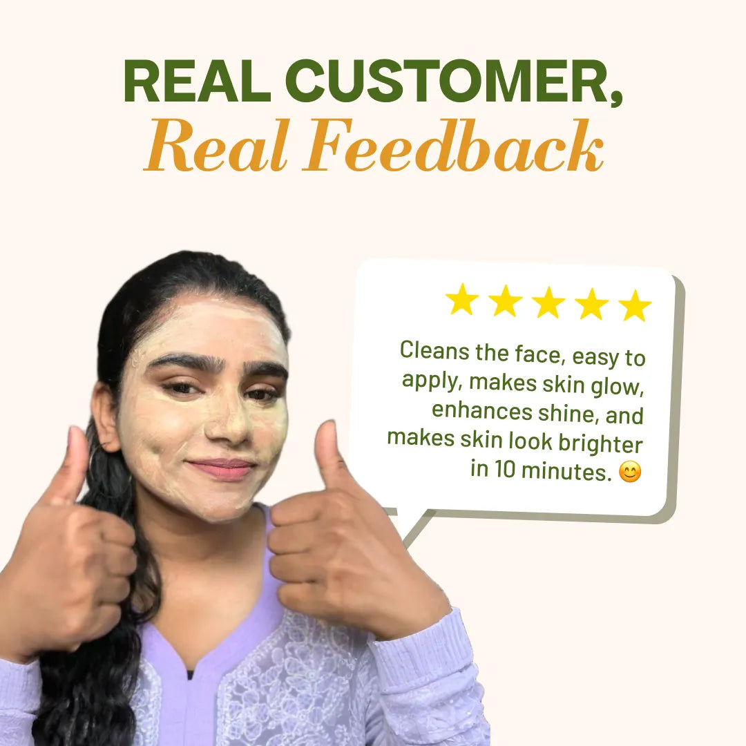 Turmeric & Mineral Clay + Niacinamide  Face Pack – Oil-Free & Visibly Brighter Skin