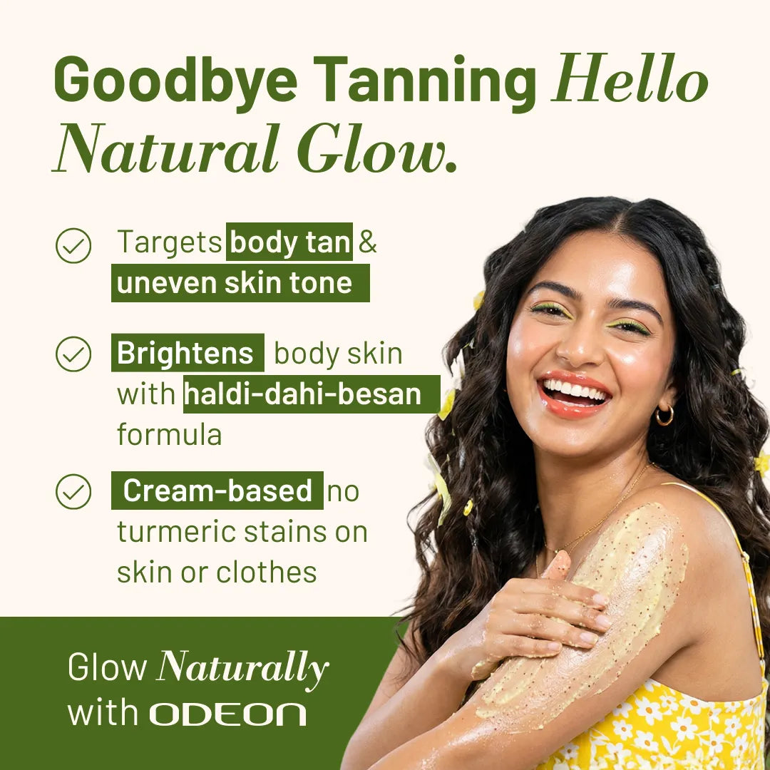 Turmeric & Yogurt Body Scrub for Tan Removal & Dead Skin Care