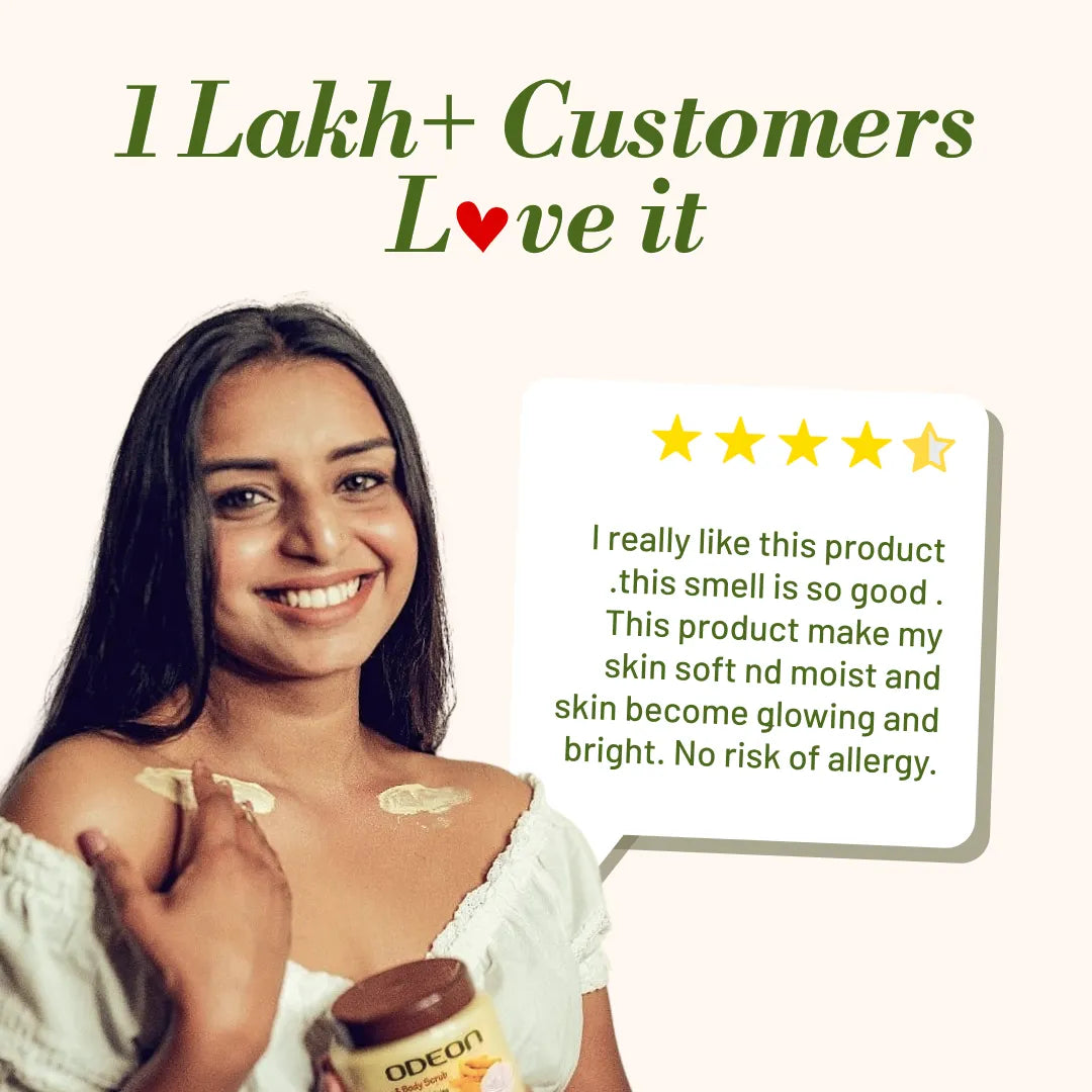 Turmeric & Yogurt Body Scrub for Tan Removal & Dead Skin Care