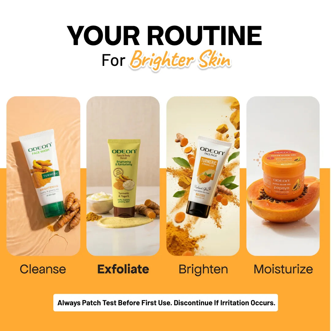 Turmeric & Yogurt Face Scrub for Dark Spots & Brightens Skin Tone