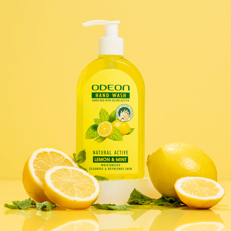 ODEON Hand Wash Lemon & Mint Natural Active Bottle 250ml