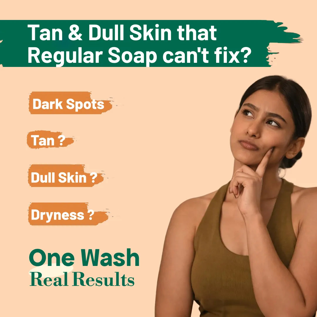 Turmeric Body Care Kit – Body Wash + Body Scrub for Tan Removal