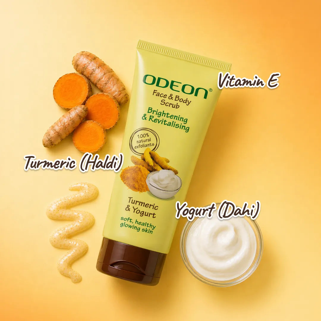 Turmeric & Yogurt Face Scrub for Dark Spots & Pigmentation