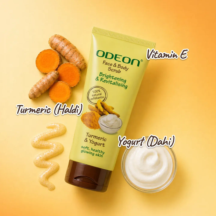 Turmeric & Yogurt Face Scrub for Dark Spots & Pigmentation