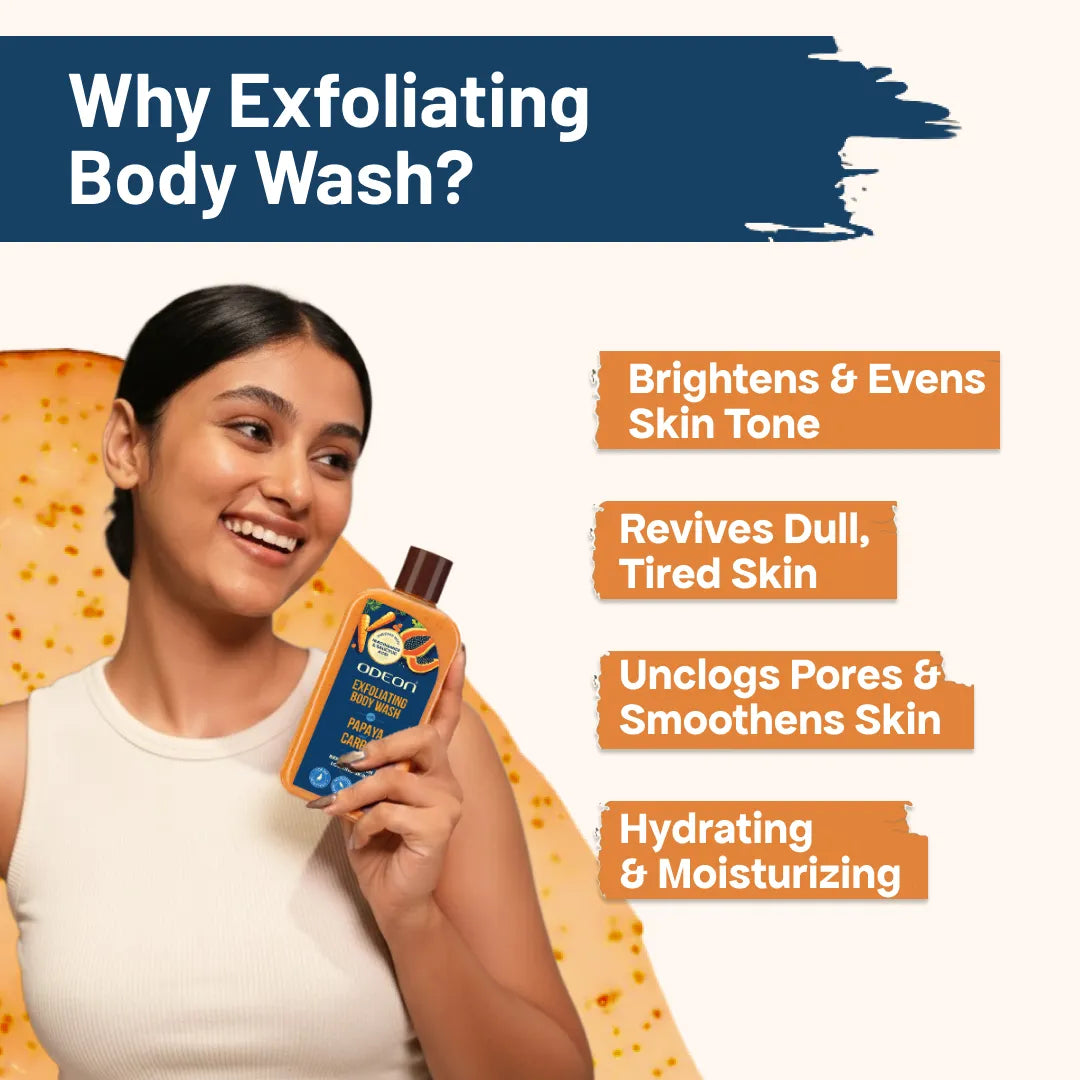 Papaya & Carrot 2-1 Exfoliating Body Wash for Dull & Uneven Skin