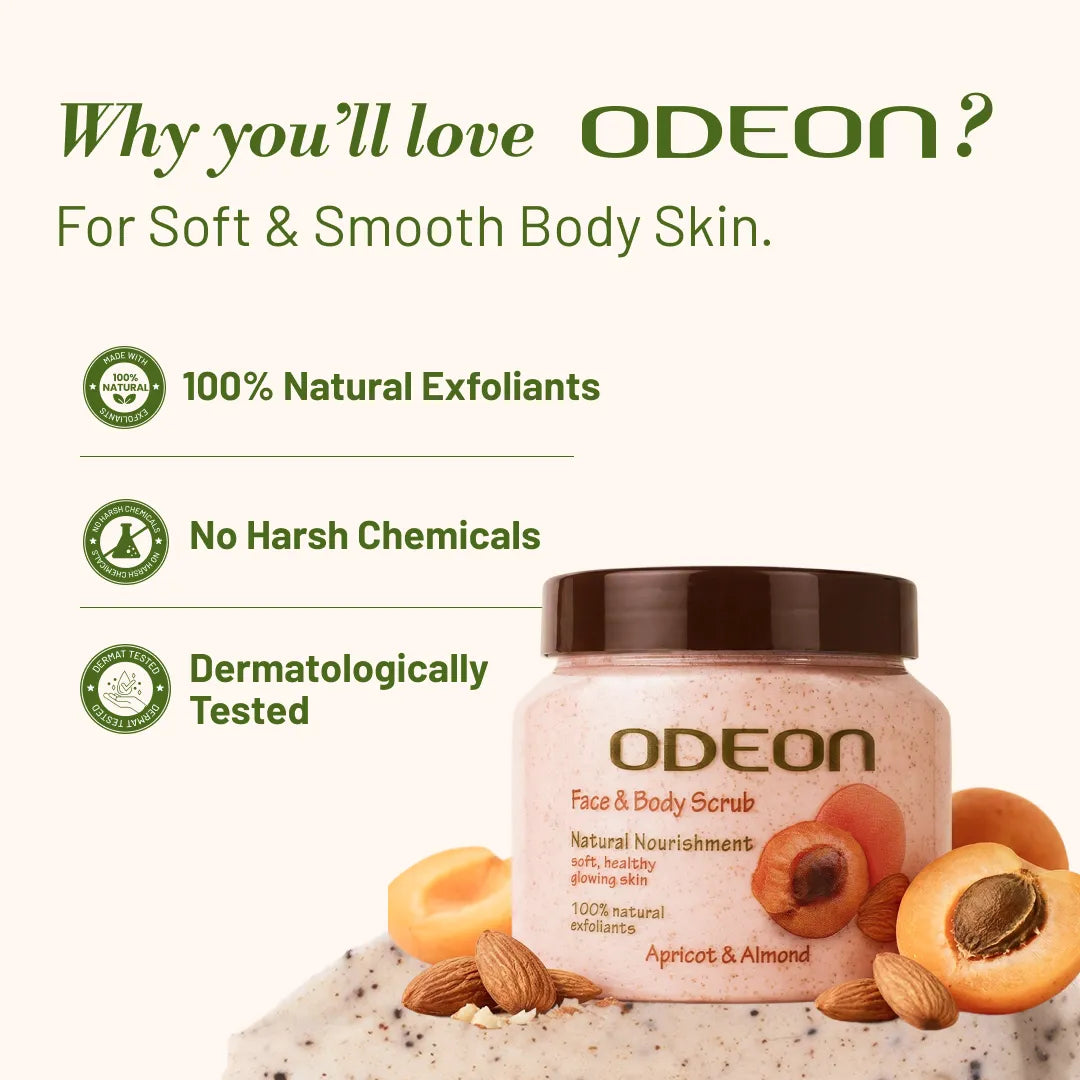Apricot & Almond Body Scrub for Detan & Smooth Skin