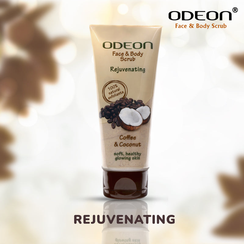 ODEON Coffee & Coconut Face and Body Scrub Tube 100ml