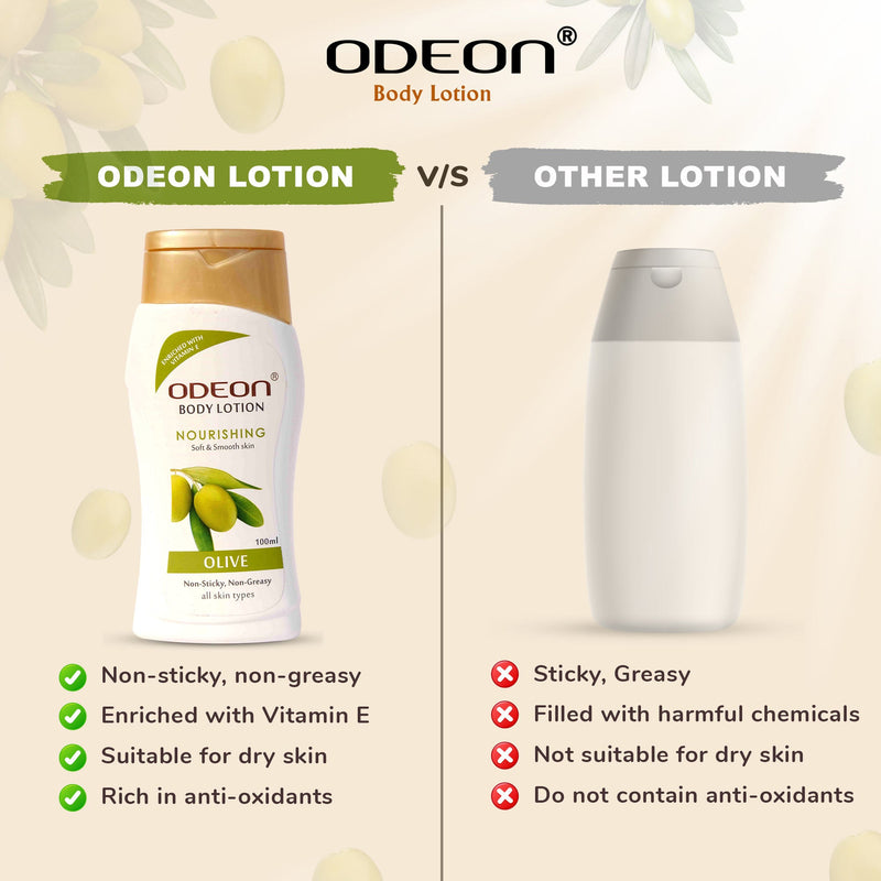 ODEON Nourishing Olive Body Lotion Bottle Pack of 2 (100ml each)